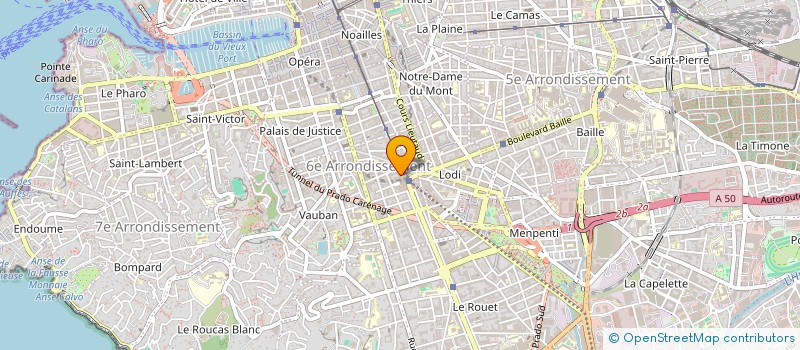 localisation de l'entreprise LE CRISTAL BAR à MARSEILLE