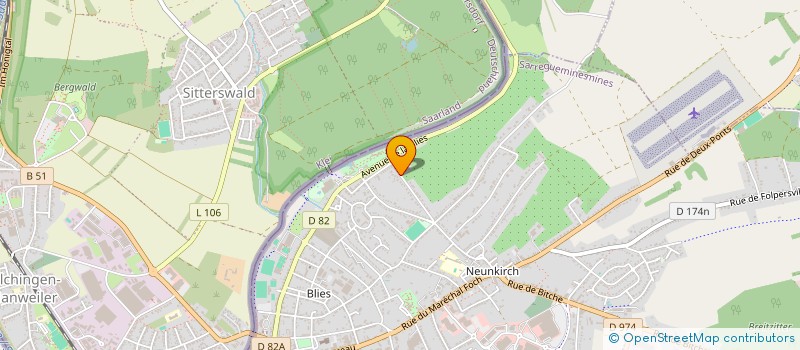 localisation de l'entreprise LE CRISTALLIN à SARREGUEMINES