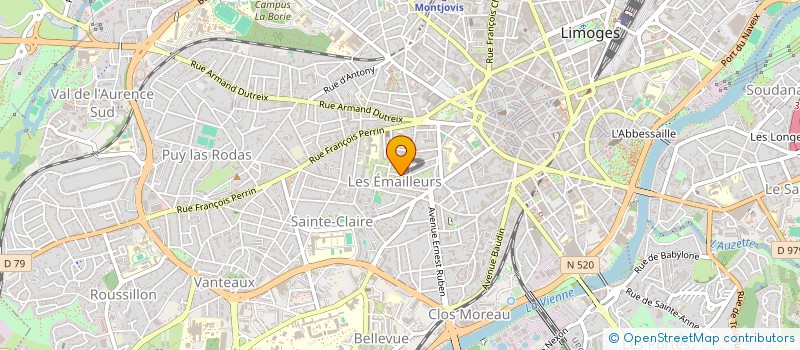 localisation de l'entreprise LE CROC DU LOUP à LIMOGES