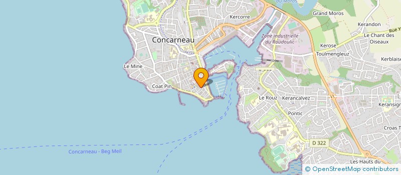 localisation de l'entreprise LE CROGUERVOL  CONCARNEAU