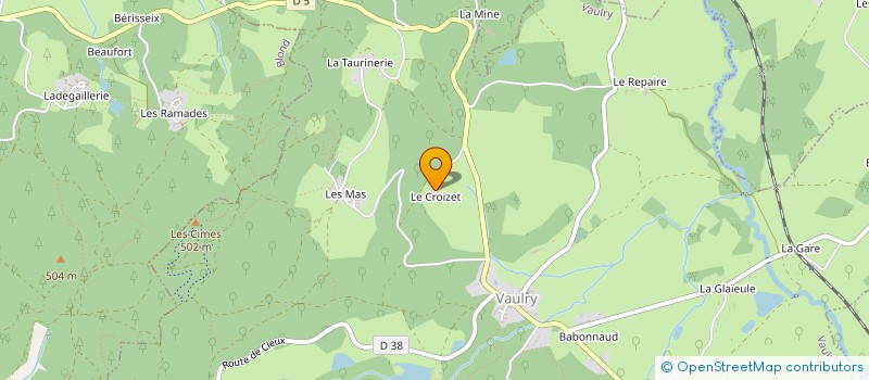 localisation de l'entreprise LE CROISET  VAULRY