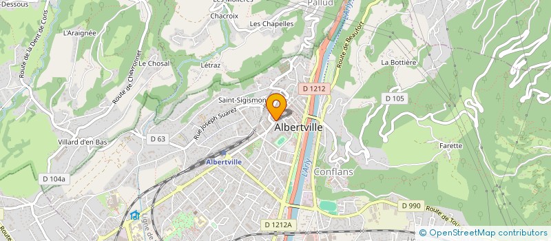 localisation de l'entreprise LE CROISSANT DE LUNE à ALBERTVILLE