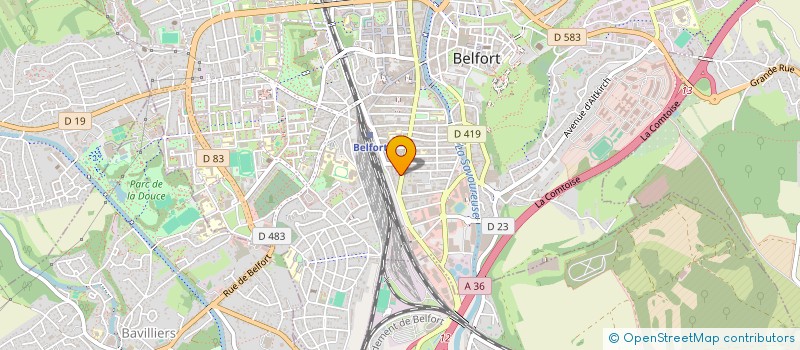 localisation de l'entreprise LE CROISSANT DE LUNE SARL à BELFORT