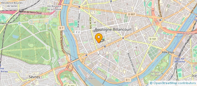 localisation de l'entreprise LE CROISSANT DORE à BOULOGNE-BILLANCOURT