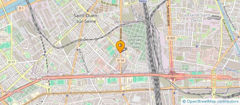 localisation de l'entreprise LE CROISSANT DORE à SAINT-OUEN-SUR-SEINE
