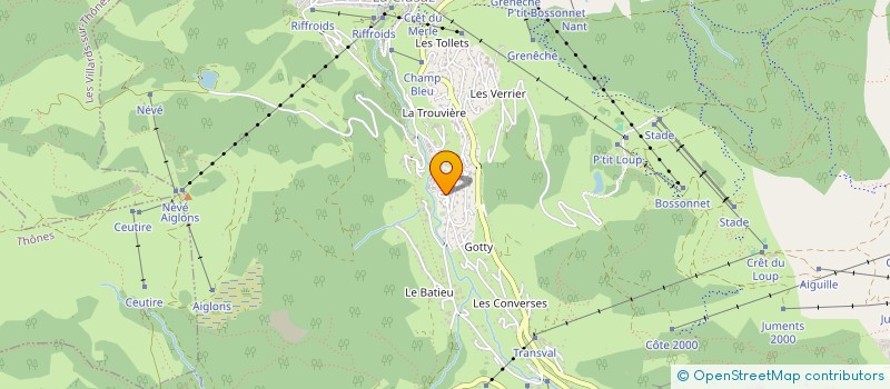 localisation de l'entreprise LE CROPT ESPACES VERTS à LA CLUSAZ