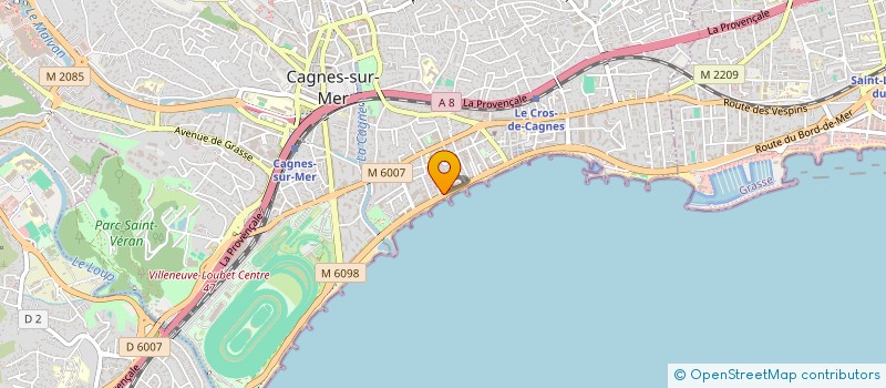 localisation de l'entreprise LE CROS MEDITERRANEE à CAGNES-SUR-MER