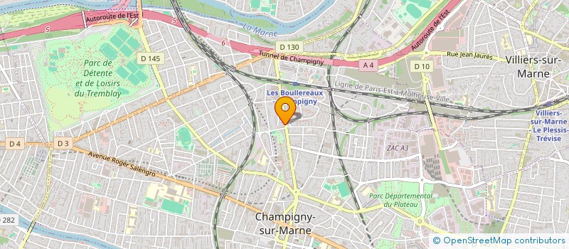 localisation de l'entreprise LE CROUSTILLANT DE CHAMPIGNY à CHAMPIGNY-SUR-MARNE