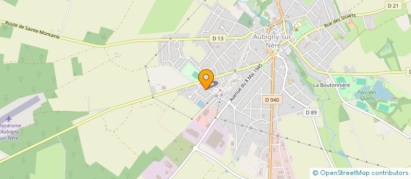 localisation de l'entreprise LE CROUSTON  AUBIGNY-SUR-NERE