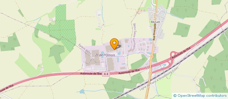 localisation de l'entreprise LE CROUSTY'CHAUD  BEZU-SAINT-GERMAIN