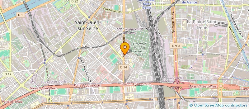 localisation de l'entreprise LE CROUSTY ONE à SAINT-OUEN-SUR-SEINE