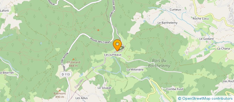 localisation de l'entreprise LE CROZIER  COURZIEU