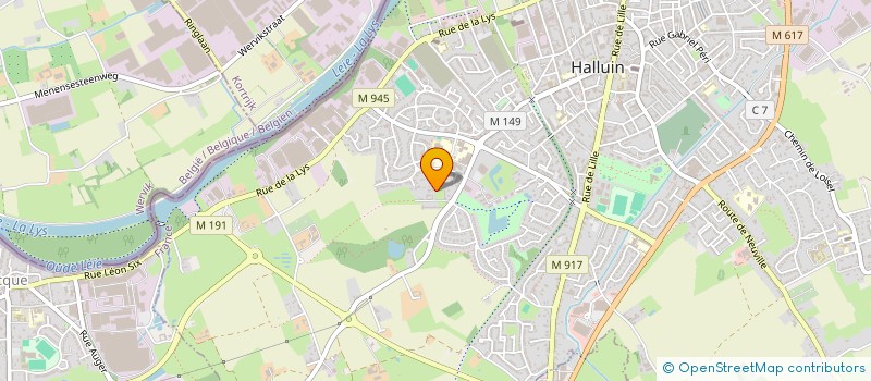 localisation de l'entreprise LE CUBE  HALLUIN