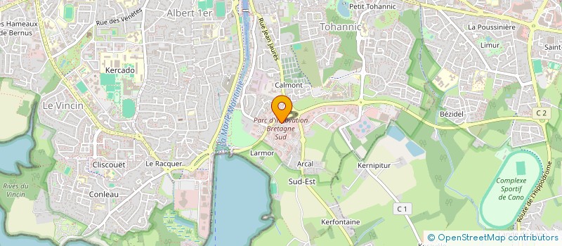 localisation de l'entreprise LE CUBE à VANNES