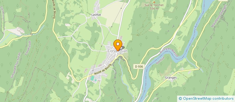 localisation de l'entreprise LE CURTI'FESTIF  CORVEISSIAT