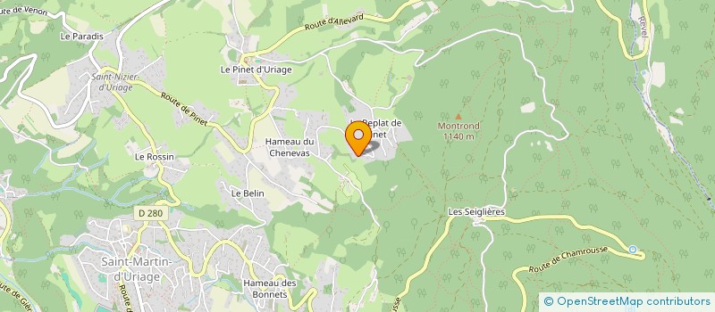 localisation de l'entreprise LE CURTIL  SAINT-MARTIN-D'URIAGE