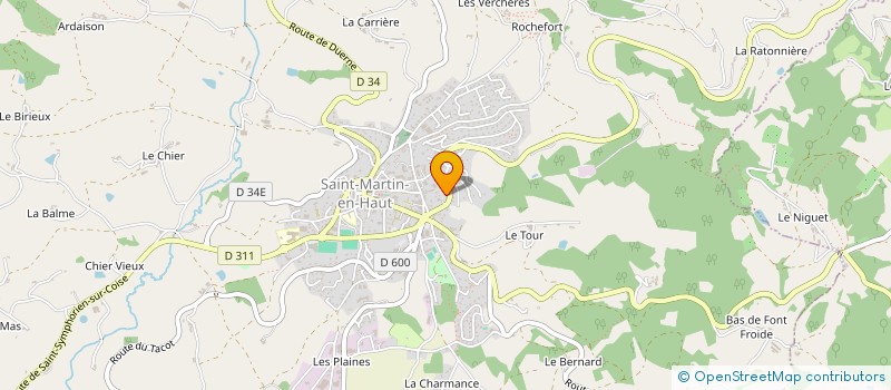 localisation de l'entreprise LE CYDES  SAINT-MARTIN-EN-HAUT