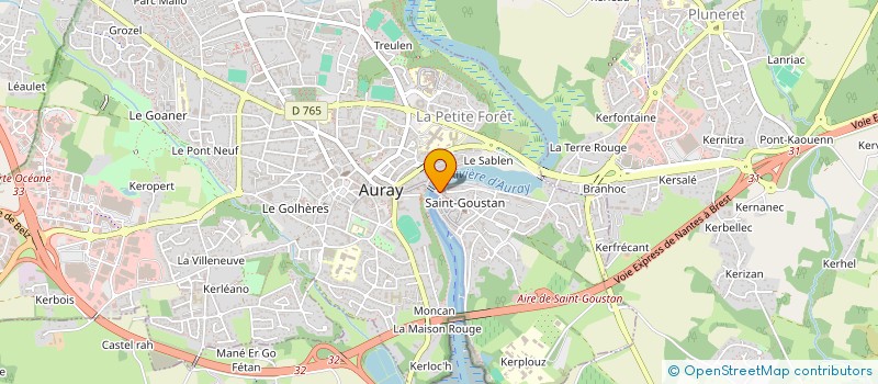 localisation de l'entreprise LE CYGNE BLANC à AURAY
