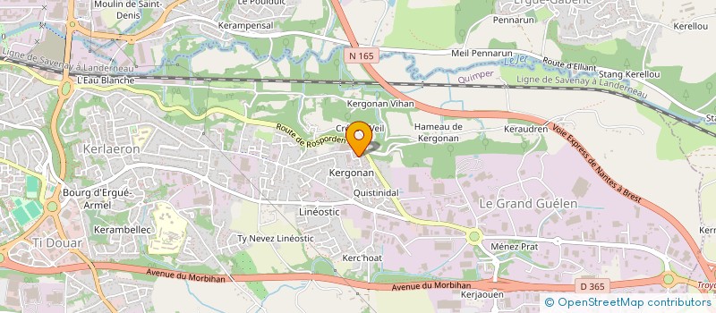 localisation de l'entreprise LE DAGNEC à QUIMPER