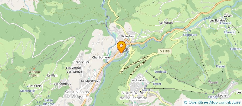 localisation de l'entreprise LE DAHUT  FLUMET