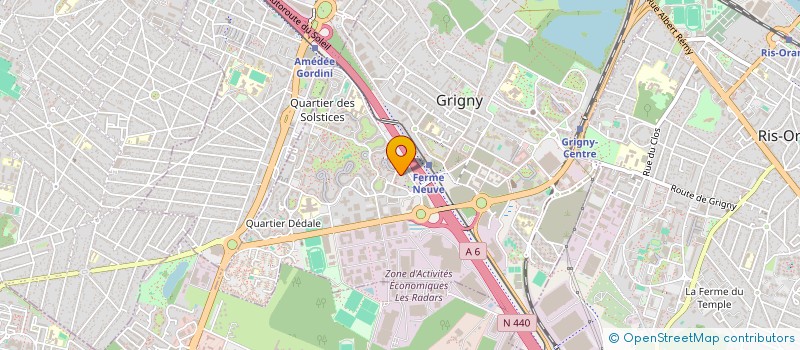localisation de l'entreprise LE DAM S PIZZA à GRIGNY