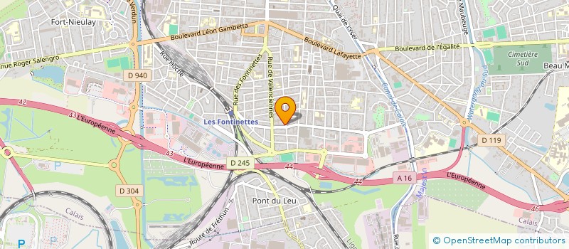 localisation de l'entreprise LE DAMIER à CALAIS