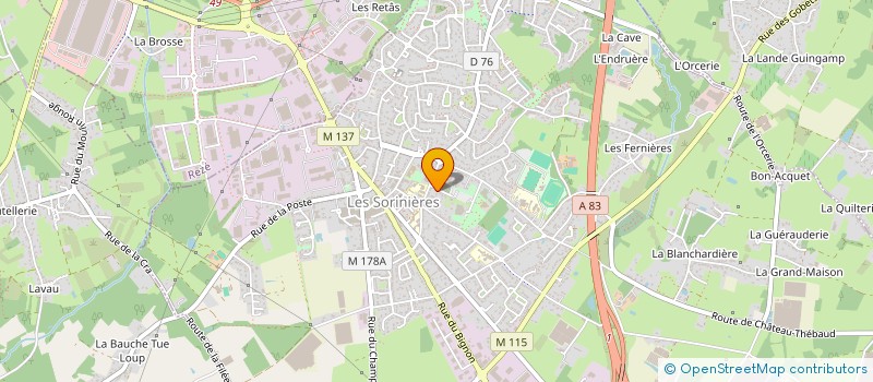 localisation de l'entreprise LE DAMIER SORINIEROIS  LES SORINIERES