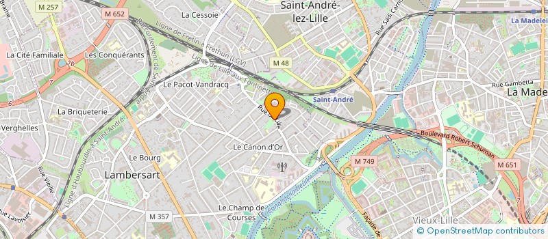 localisation de l'entreprise LE DANCING à LAMBERSART