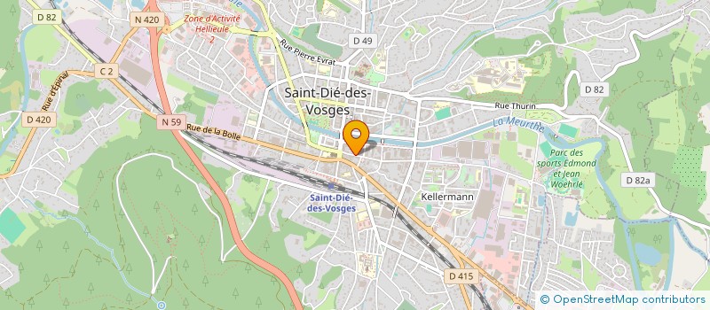 localisation de l'entreprise LE DAROU à SAINT-DIE-DES-VOSGES