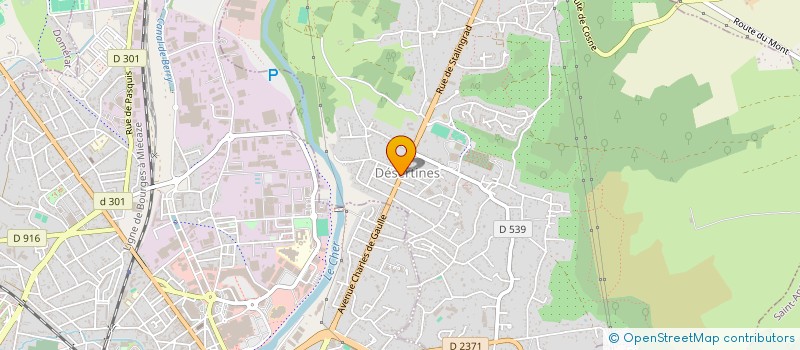 localisation de l'entreprise LE DARU  DESERTINES