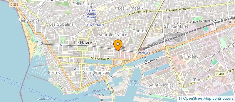 localisation de l'entreprise LE DAVIER à LE HAVRE