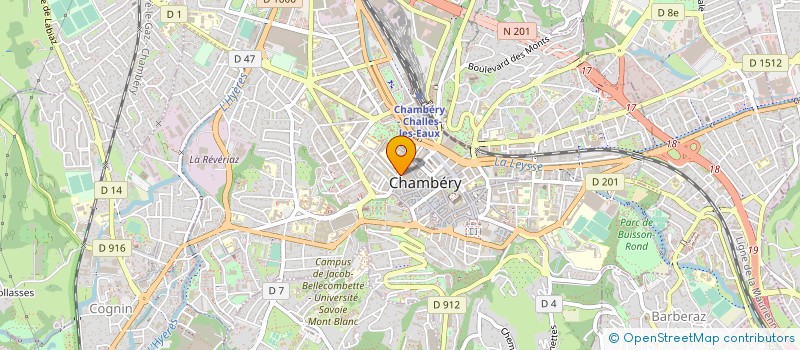 localisation de l'entreprise LE DECORATEUR DES ALPES à CHAMBERY