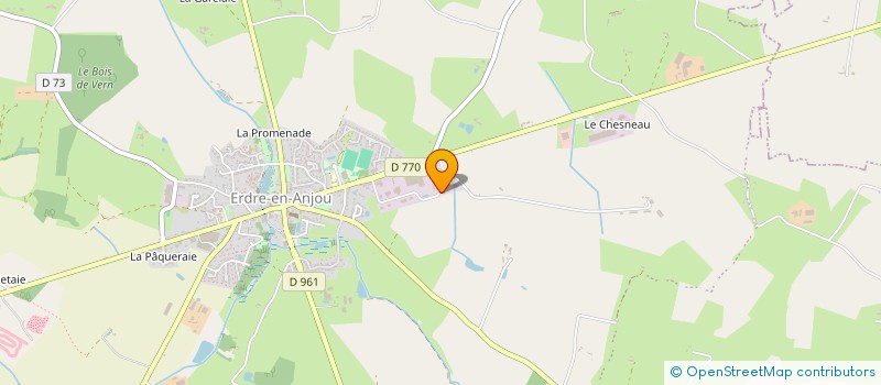 localisation de l'entreprise LE DELICE DES VIANDES  ERDRE-EN-ANJOU