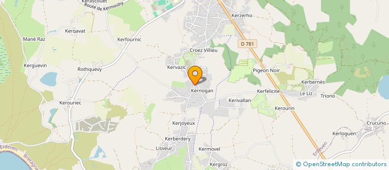 localisation de l'entreprise LE DEN'S  ERDEVEN