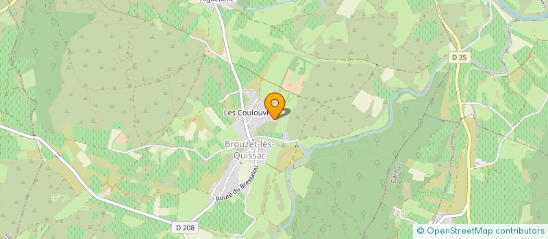 localisation de l'entreprise LE DEPANNEUR  BROUZET-LES-QUISSAC