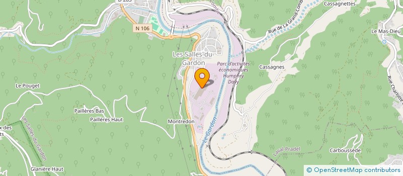 localisation de l'entreprise LE DEPOT  LES SALLES DU GARDON