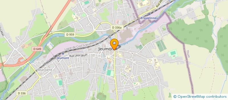 localisation de l'entreprise LE DERBY  JEUMONT