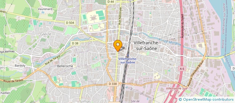 localisation de l'entreprise LE DERBY à VILLEFRANCHE-SUR-SAONE