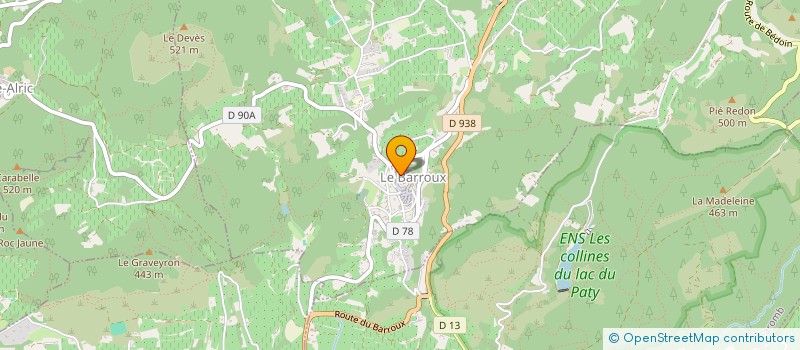 localisation de l'entreprise LE DEVANT DES PLOTS  LE BARROUX