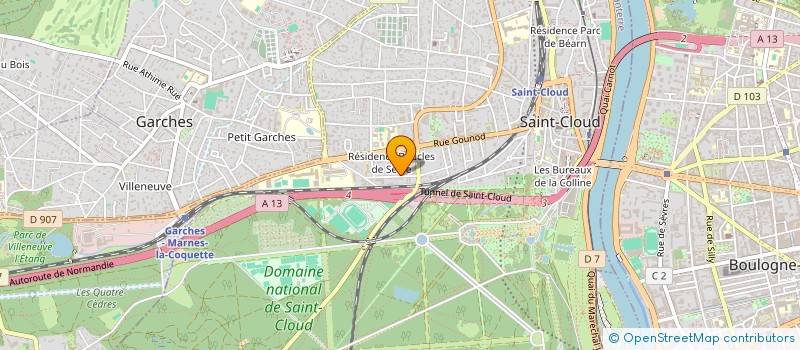 localisation de l'entreprise LE DIAMANT DES ZEBRES à SAINT-CLOUD
