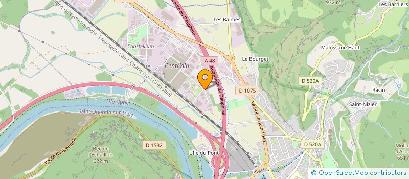 localisation de l'entreprise LE DIAMANT NOIR DE L'ISERE  VOREPPE