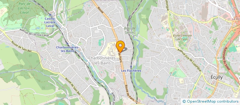 localisation de l'entreprise LE DIAMANT VERT à CHARBONNIERES-LES-BAINS