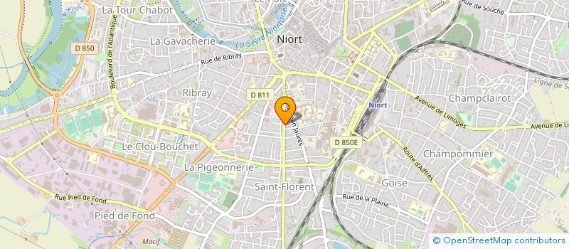 localisation de l'entreprise LE DISQUE BLEU à NIORT
