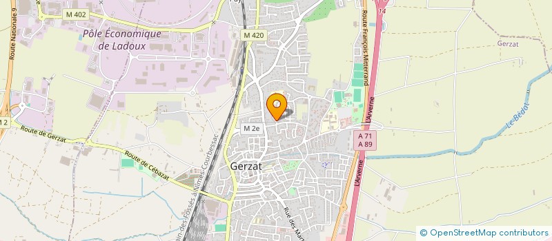 localisation de l'entreprise LE DOCTYLO'CLUB : LE RESEAU DES ASSISTANTS INDEPENDANTS  GERZAT