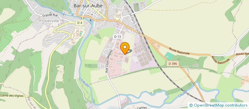 localisation de l'entreprise LE DOMAINE  BAR-SUR-AUBE