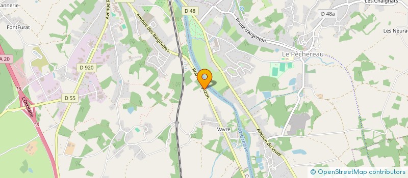 localisation de l'entreprise LE DOMAINE D'ORPHEE à ARGENTON-SUR-CREUSE
