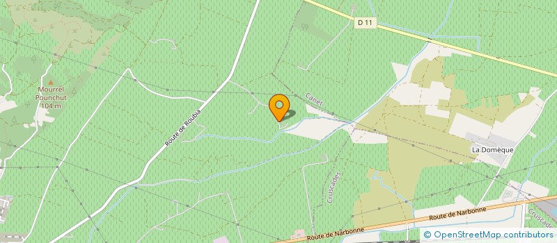 localisation de l'entreprise LE DOMAINE DE BELLEVUE  LEZIGNAN-CORBIERES