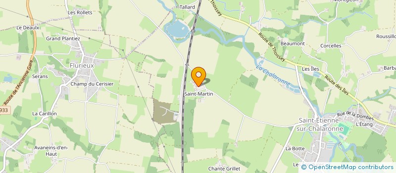 localisation de l'entreprise LE DOMAINE DE BOYAT  ST-ETIENNE-SUR-CHALARONNE