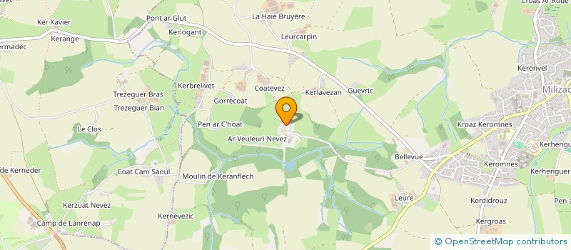 localisation de l'entreprise LE DOMAINE DE KERANFLEC'H  MILIZAC-GUIPRONVEL