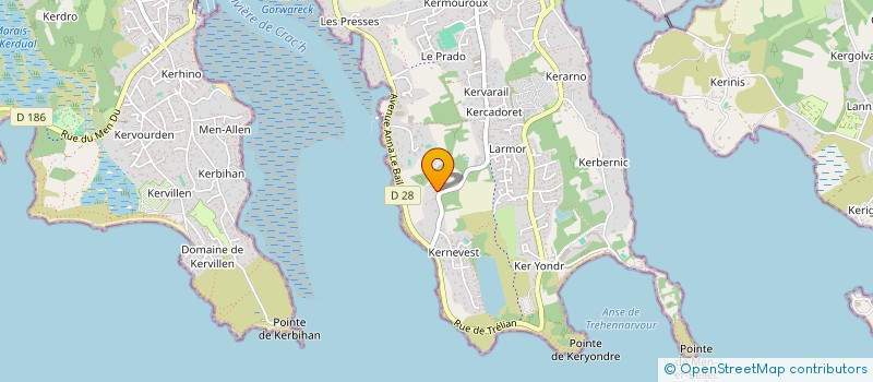 localisation de l'entreprise LE DOMAINE DE KERNEVEST  SAINT-PHILIBERT